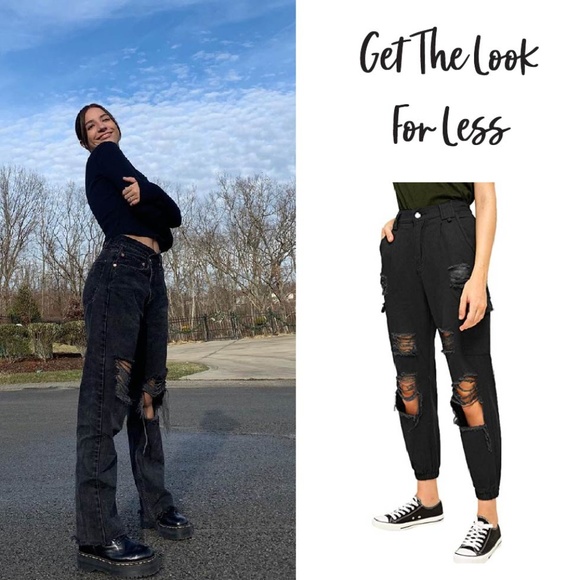 Jeans Kenzie Ziegler Black Ripped Boyfriend Jeans Poshmark